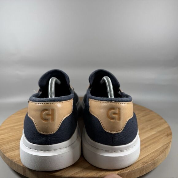 Cole Haan Mens GrandPro Rally Canvas Penny Loafers Size 11 M Blue Beige C34727 - Picture 4 of 8